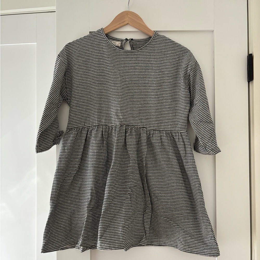 Zara Girls Black and White Plaid gingham Dress size 10